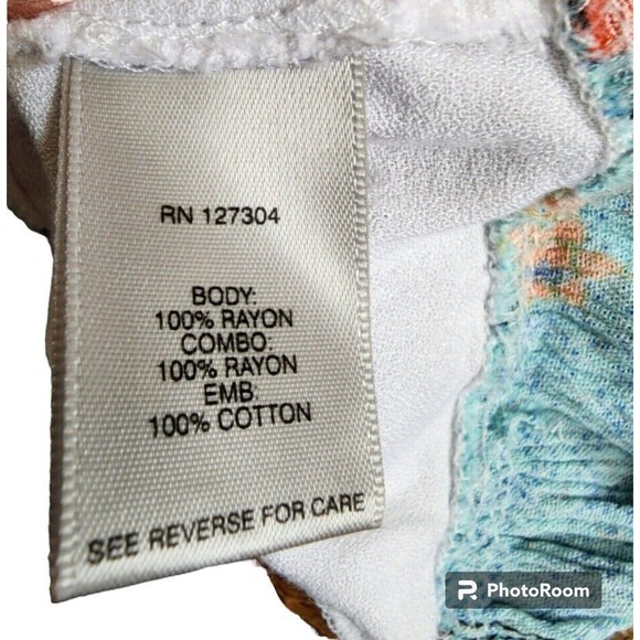 John Mark Embroidered Peasant Blouse Size Small Boho Hippie - Picture 7 of 8